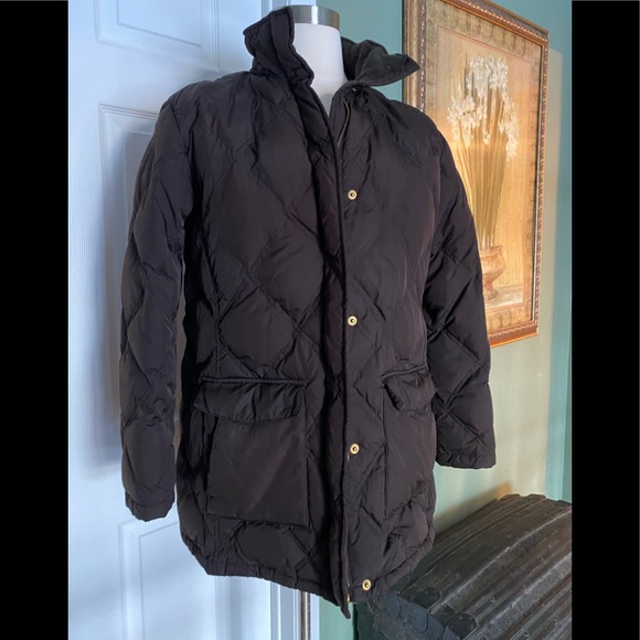 Lands End Chocolate Brown Down Jacket - Size XL - Picture 4 of 6